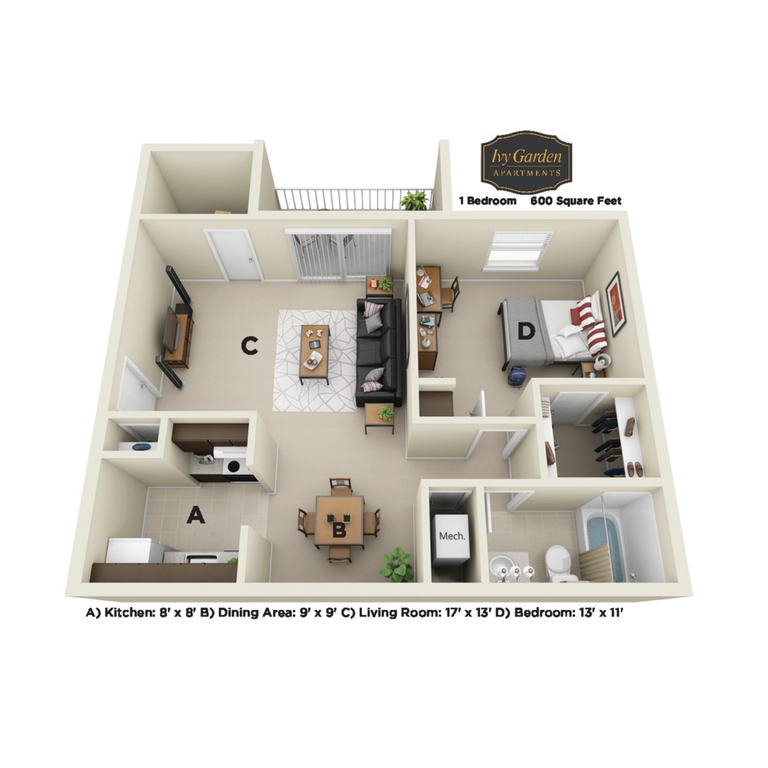 1 Bedroom South